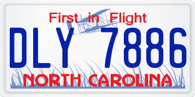 NC license plate DLY7886