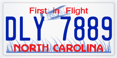 NC license plate DLY7889