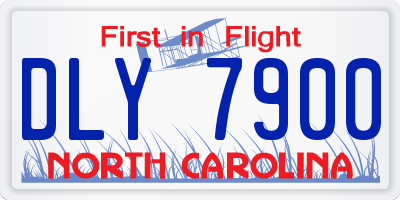 NC license plate DLY7900