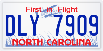 NC license plate DLY7909