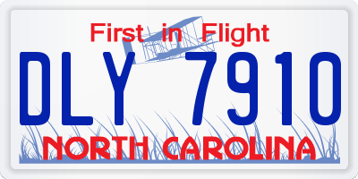 NC license plate DLY7910