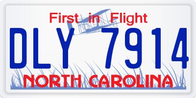 NC license plate DLY7914
