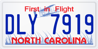 NC license plate DLY7919