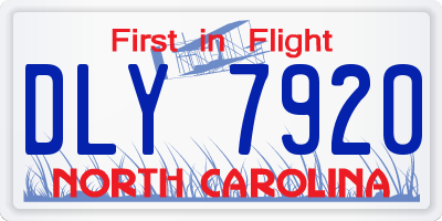 NC license plate DLY7920