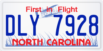 NC license plate DLY7928
