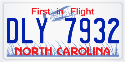 NC license plate DLY7932