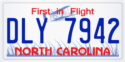 NC license plate DLY7942