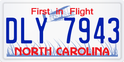 NC license plate DLY7943