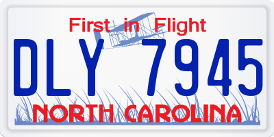NC license plate DLY7945