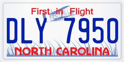 NC license plate DLY7950