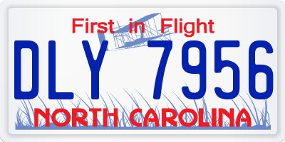 NC license plate DLY7956
