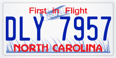 NC license plate DLY7957