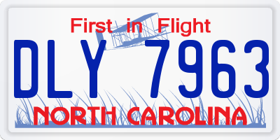 NC license plate DLY7963