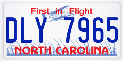 NC license plate DLY7965