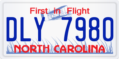 NC license plate DLY7980