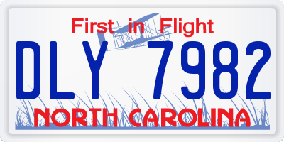 NC license plate DLY7982