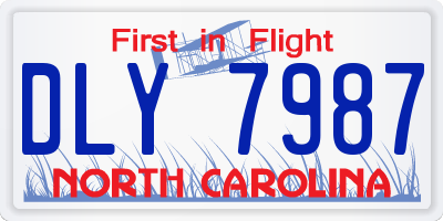 NC license plate DLY7987