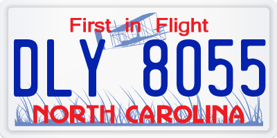 NC license plate DLY8055