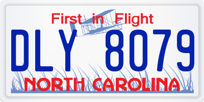NC license plate DLY8079