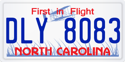 NC license plate DLY8083