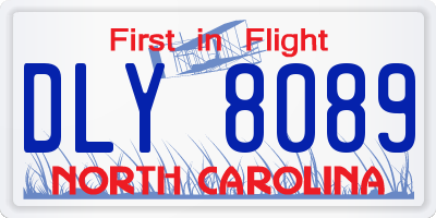 NC license plate DLY8089