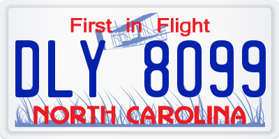 NC license plate DLY8099