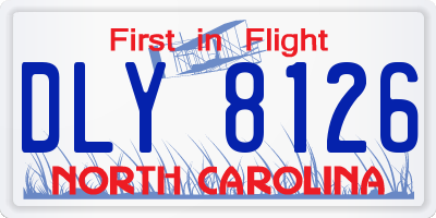 NC license plate DLY8126