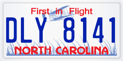 NC license plate DLY8141