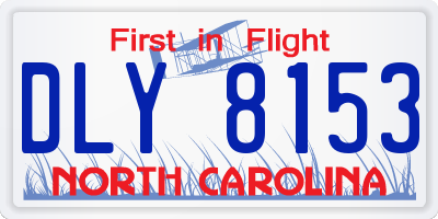 NC license plate DLY8153