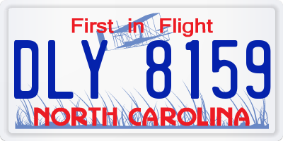NC license plate DLY8159