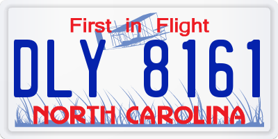 NC license plate DLY8161