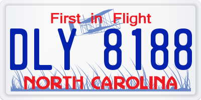 NC license plate DLY8188