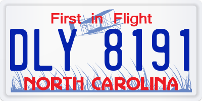 NC license plate DLY8191