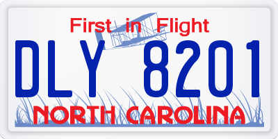 NC license plate DLY8201
