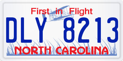 NC license plate DLY8213
