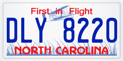 NC license plate DLY8220