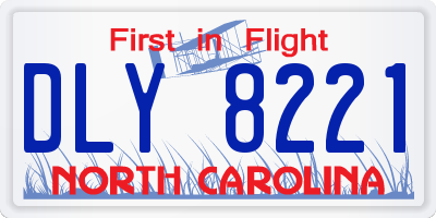 NC license plate DLY8221