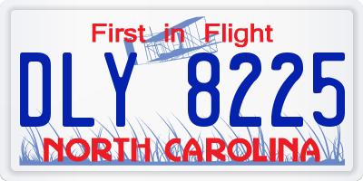 NC license plate DLY8225