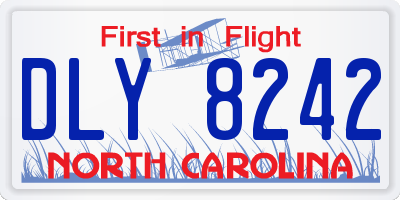 NC license plate DLY8242