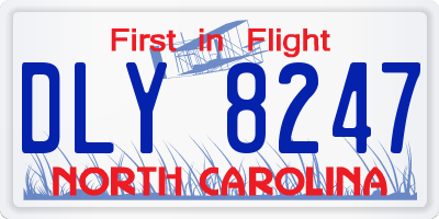 NC license plate DLY8247