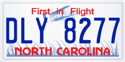 NC license plate DLY8277