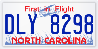 NC license plate DLY8298