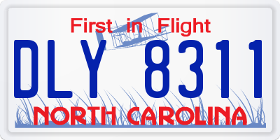 NC license plate DLY8311