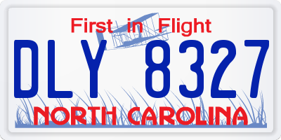 NC license plate DLY8327