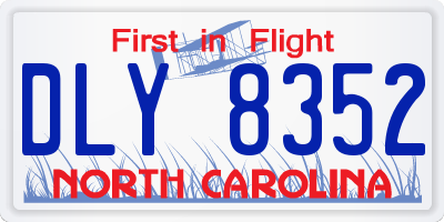NC license plate DLY8352