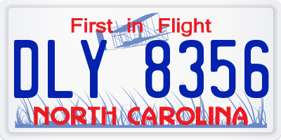 NC license plate DLY8356