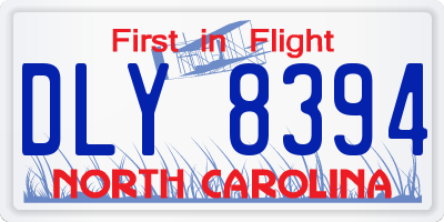 NC license plate DLY8394