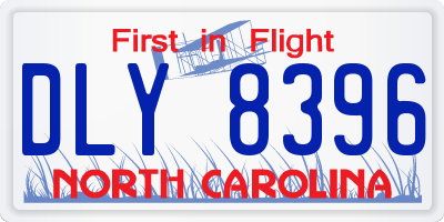 NC license plate DLY8396
