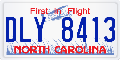 NC license plate DLY8413