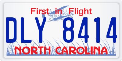 NC license plate DLY8414